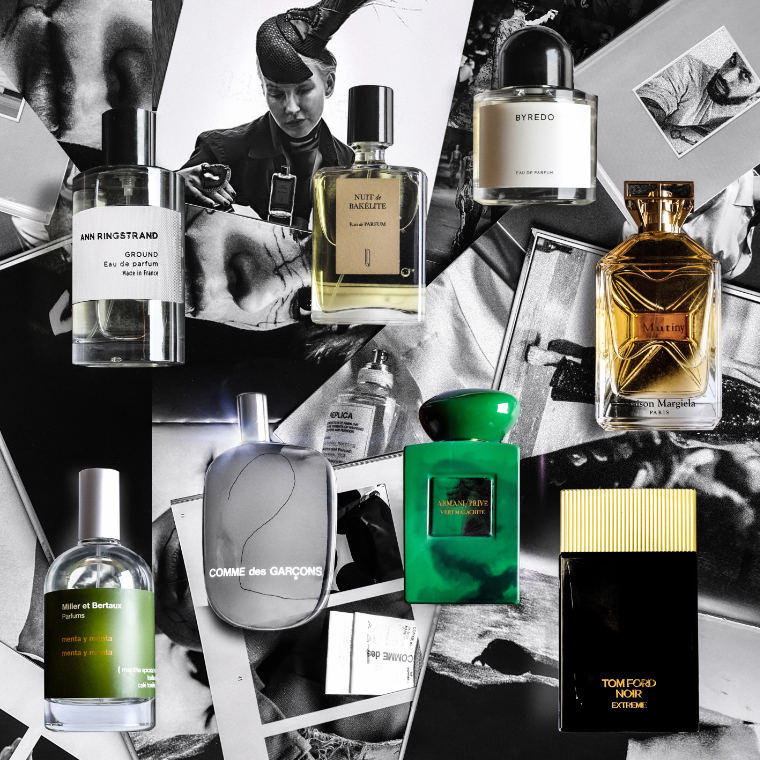 Auswahl an Parfums passend zum Thema der Kolumne