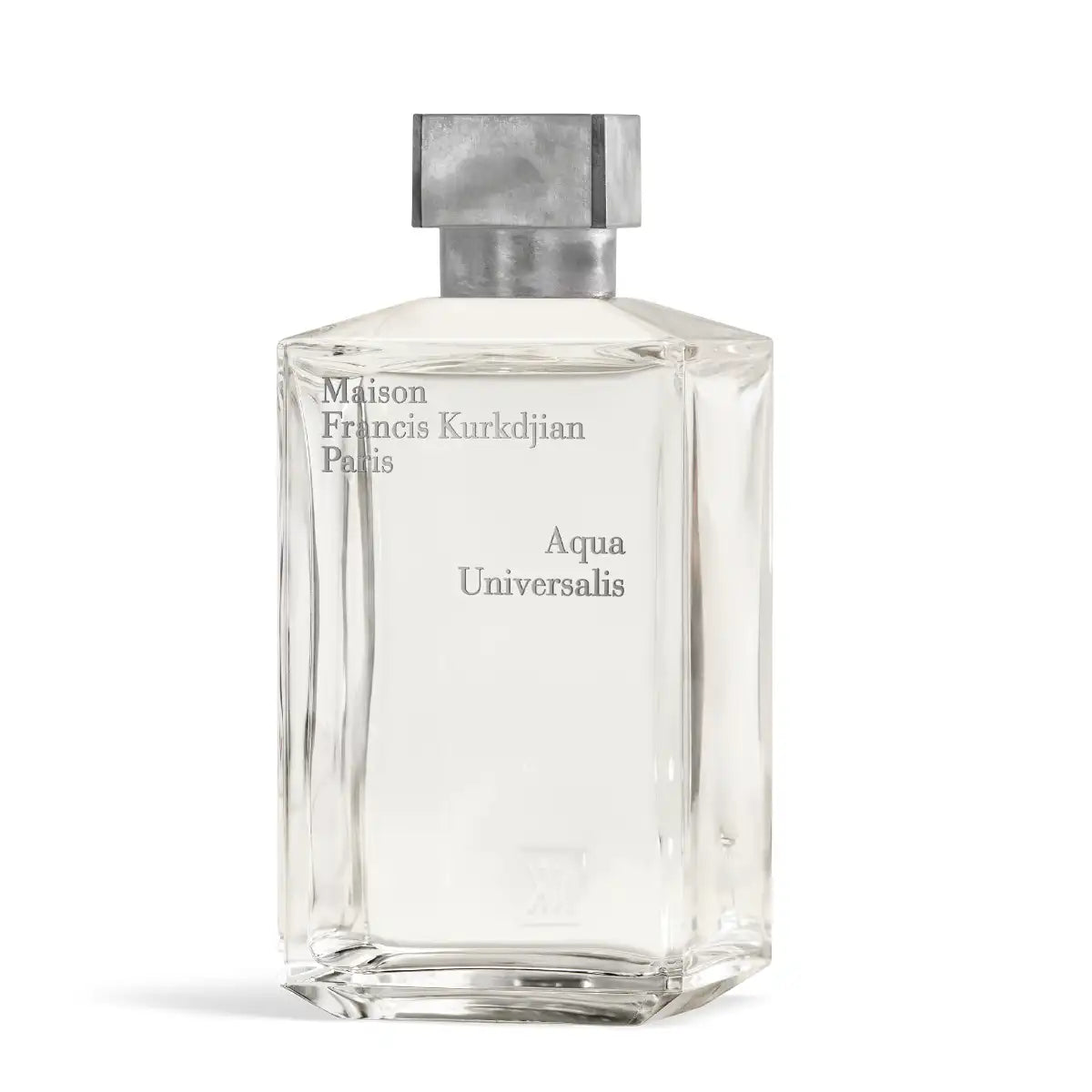 Maison Francis Kurkdjian Paris - Aqua Universalis klarer Flakon mit schlichtem silbernem Verschluss und minimalistischer Beschriftung