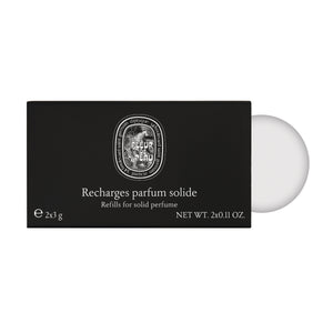 Diptyque - Fleur de Peau - Solid Perfume - Refill Verpackung mit zwei festen Parfum-Nachfüllungen in schwarzer Box