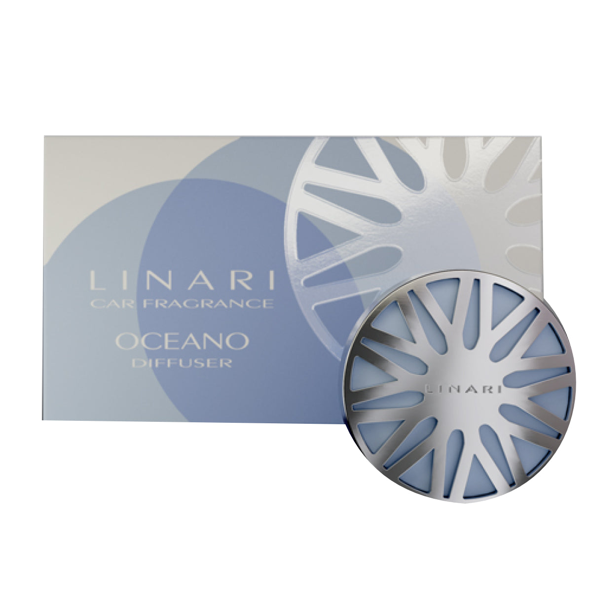 LINARI - Car Diffusor - Oceano eleganter Autoduftspender mit kristallklarem, maritimem Design und frischen Zitrusnoten fürs Auto