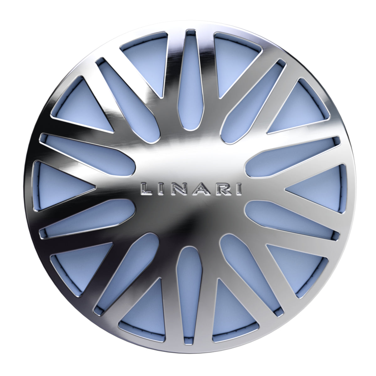 LINARI - Car Diffusor - Oceano runder Autoduftspender mit silbernem, filigranem Design und frischer Bergamotte-Note