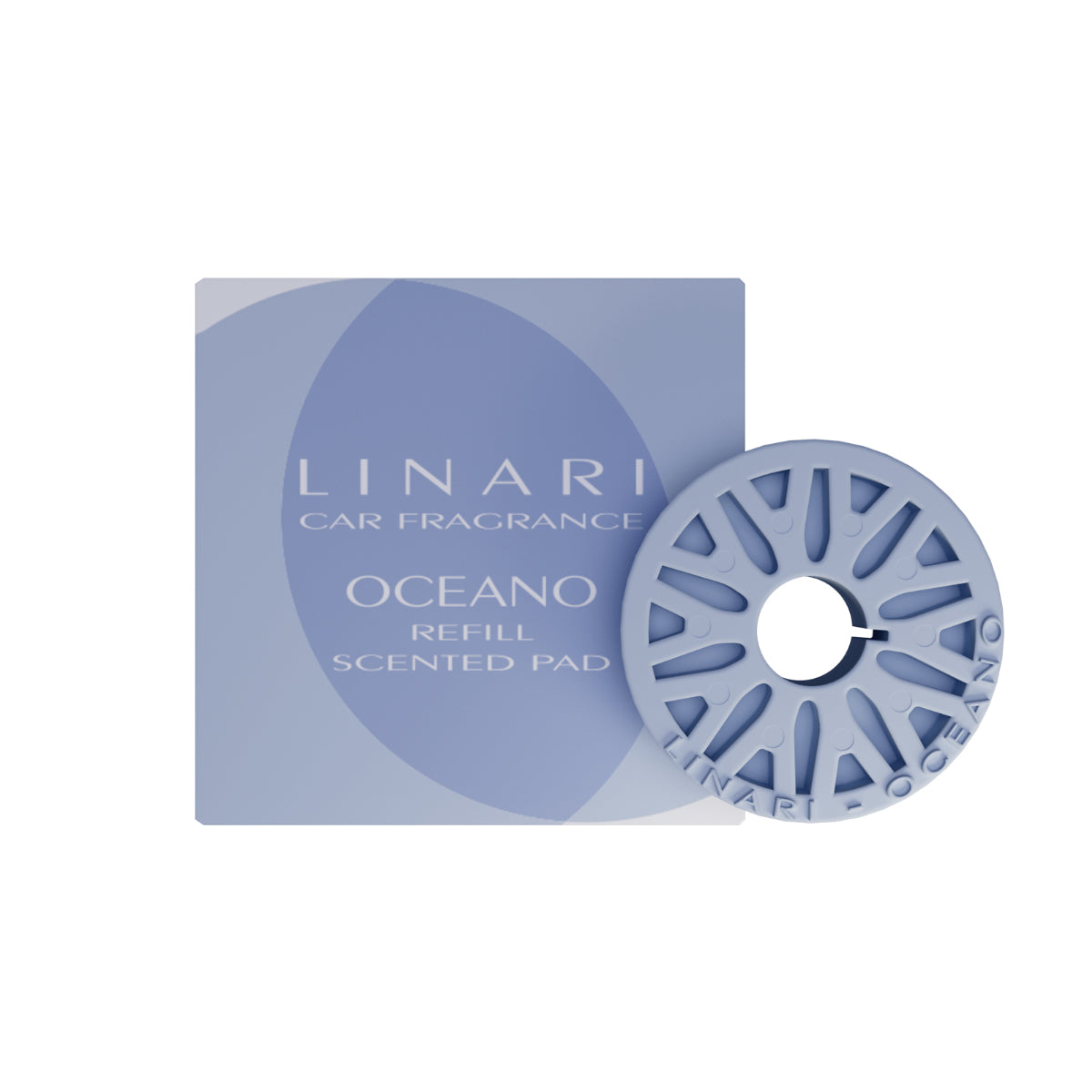 LINARI - Car Diffusor - Oceano Nachfüllpad mit klarem Design und frischem Duft aus Bergamotte, Grapefruit und Zitrone