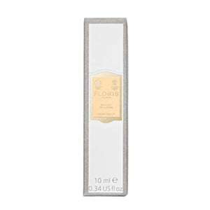 Floris - Bouquet de la Reine elegante Verpackung mit beigem Etikett und silbernem Rand auf weißem Hintergrund