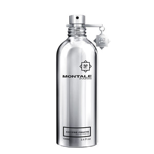 Montale - Chypré Fruité Parfumflakon in glänzendem Metall mit minimalistischem Design und markantem Logo vor weißem Hintergrund