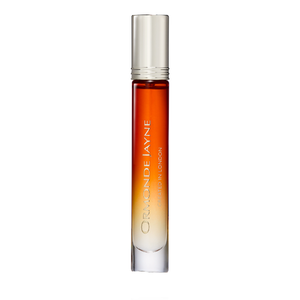 Ormonde Jayne - Damask schlanker Parfümroller mit orange-weißem Verlaufsglas und silbernem Verschluss in elegantem Look