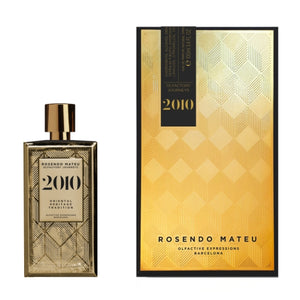 Rosendo Mateu - Olfactory Journeys - 2010 Parfum mit goldenem geometrischem Muster und elegantem Verschluss