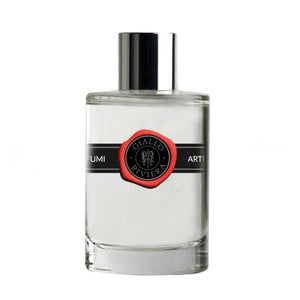 Arte Profumi - Artissima Collection - Giallo Riviera klarer Flakon mit schwarzem Band und rotem Siegel, silberner Deckel
