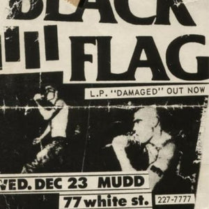 Pantomime - Act 3 Schwarz-weiß Poster mit Punkband Black Flag und Konzertankündigung im Underground-Style