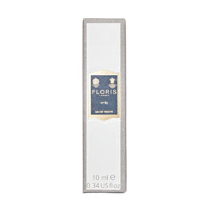 Floris - No. 89 elegante weiße Verpackung mit dunkelblauem Label und goldfarbenem Rahmen auf weißem Hintergrund