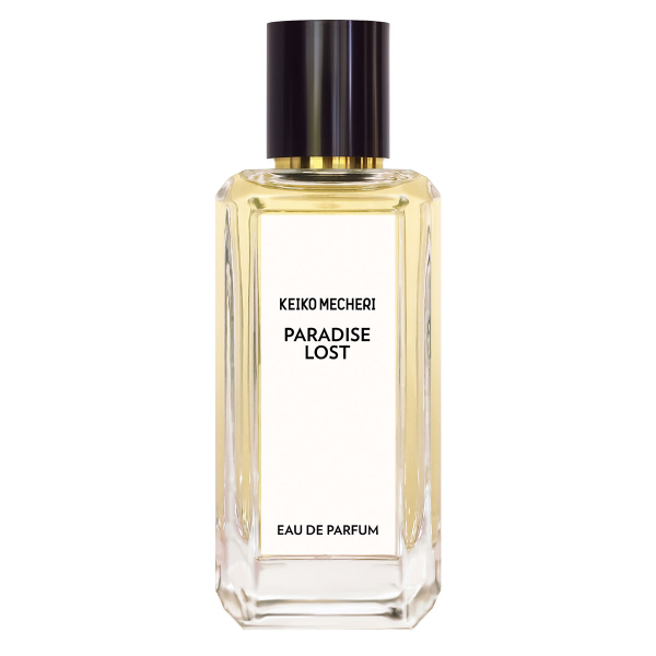 Keiko Mecheri - Paradise Lost Parfumflakon mit klarer, geradliniger Form und schwarzem Verschluss in zeitlos elegantem Stil