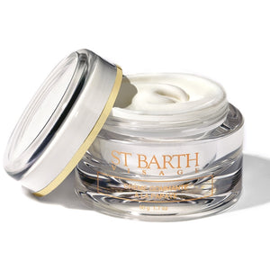 Ligne St Barth - Peeling Cream with Papaya im transparenten Tiegel mit goldfarbenem Rand für sanfte Gesichtsreinigung