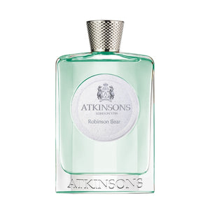 Atkinsons 1799 - The Contemporary Collection - Robinson Bear Flakon mit grünlich transparentem Glas und silberfarbenem Verschluss