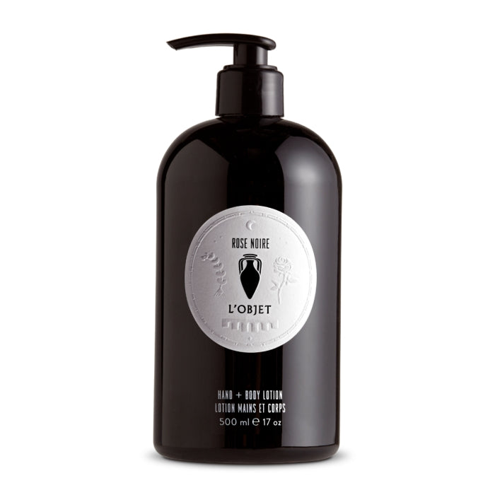 L'Objet - Rose Noire - Hand + Body Lotion in schwarzer Flasche mit feuchtigkeitsspendender, beruhigender Pflegeformel