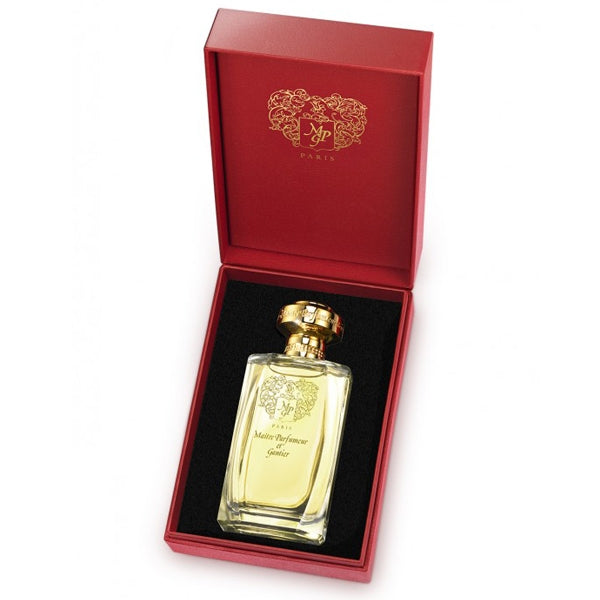 Maître Parfumeur et Gantier - Centaure Flakon mit goldenem Verschluss in edlem rotem Etui luxuriös präsentiert