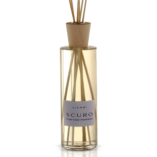 LINARI - Scuro - Diffusor mit elegantem, reduziertem Design und warm-würzigem Duft mit fruchtigen Mandarinennoten