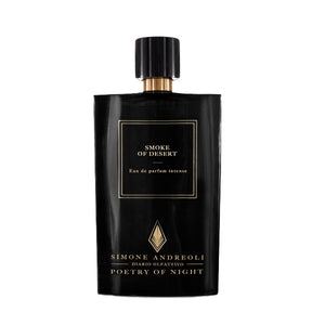 Simone Andreoli - Smoke of Desert Parfumflakon in schwarzem Finish mit goldenen Details und elegantem Verschluss