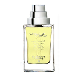 The Different Company - Sublime Balkiss Parfumflakon mit rechteckiger Form und silbernem Verschluss vor weißem Hintergrund