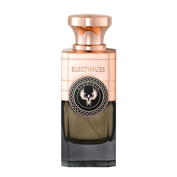 Electimuss - Summanus Flakon mit kupferfarbenem Verschluss und dunklem Glas in zeitloser, eleganter Formgebung