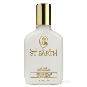 Ligne St Barth - Body Lotion - Scented Tiaré weiße Flasche mit goldfarbenem Verschluss für leichte Feuchtigkeitspflege