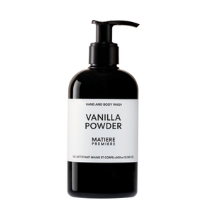 Matière Première - Vanilla Powder - Hand & Body Wash mit pflegendem Schaum für sanfte, duftende Hautpflege in schwarzer Spenderflasche